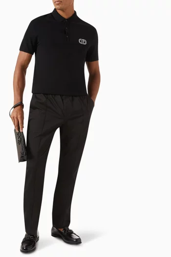Valentino Garavani Logo Polo Shirt in Cotton Piqué