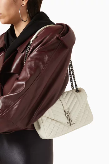 Small Envelope Shoulder Bag in Leather