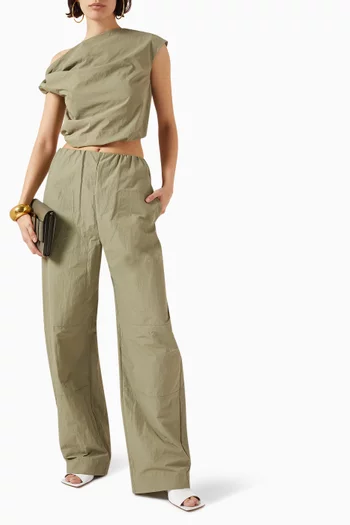 Cocoon Pants in Washed Cotton Blend