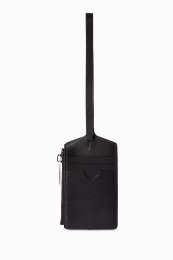 Zip Tie Card Holder in Leather
