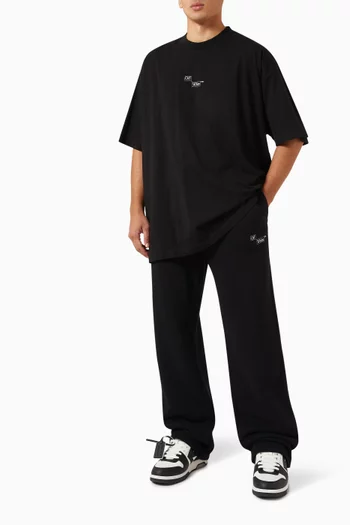 Blocks Book Oversized T-shirt in Cotton