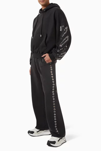 Eyelet Sweatpants in Cotton