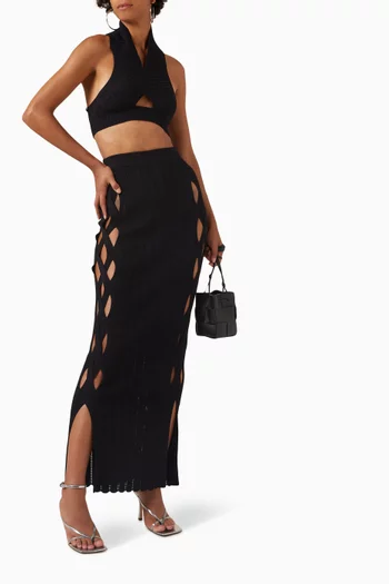 Snakeskin Skirt in Viscose Blend