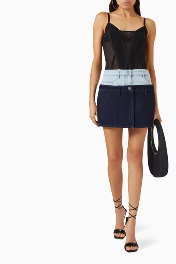 Oblique Corset in Mesh