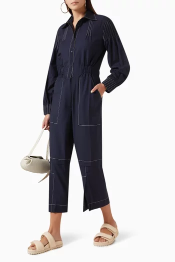 Pintuck Jumpsuit in Suiting