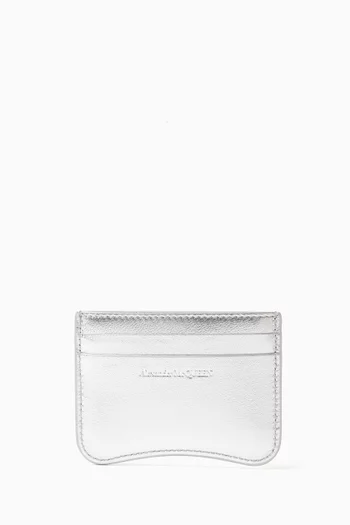 The Seal Card Holder in Metallic Leather