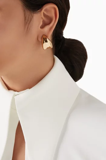 Nouveaux Puff Earrings in Brass