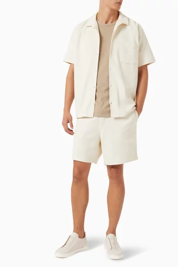 Button-Front Shirt in Bouclé