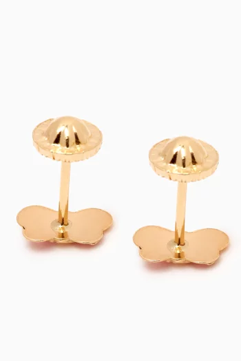 Dotted Butterfly Stud Earrings in 18kt Yellow Gold