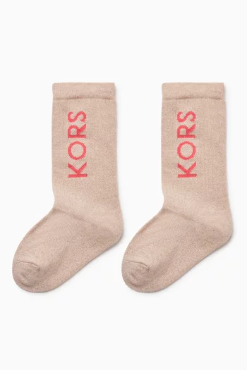 Logo Socks in Cotton-blend