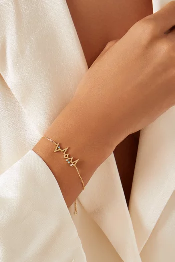 Arabic Lifeline Iman Bracelet in 18kt Gold
