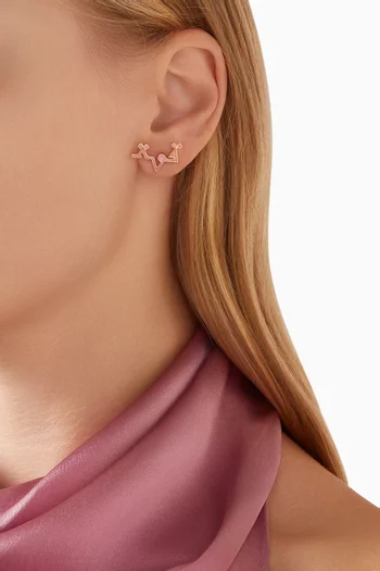 Arabic 'Quwaa' Stud Earrings in 18kt Gold