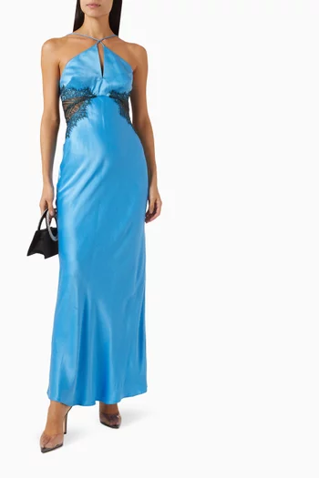 فستان هيلاينا متوسط الطول مزيج فيسكوز