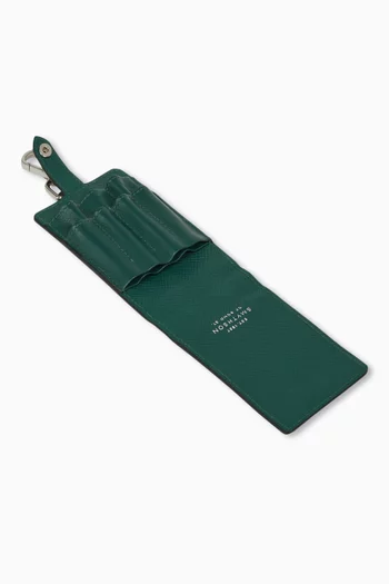 Panama Golf Tee Holder in Cross-grain Leather