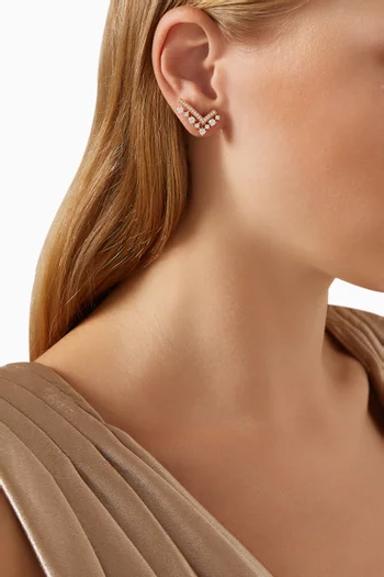 Stella Diamond Earrings in 18kt Rose Gold