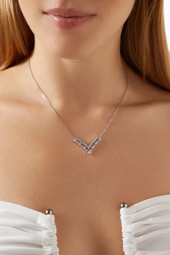 Stella Diamond Pendant Necklace in 18kt White Gold