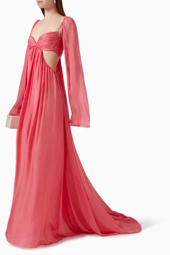 Emporium Maxi Dress in Silk-muslin