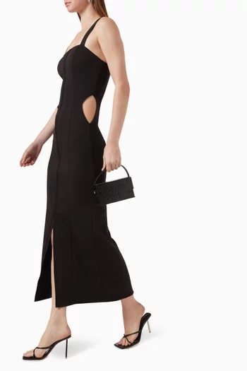 Scrying Hook Maxi Dress in Crepe