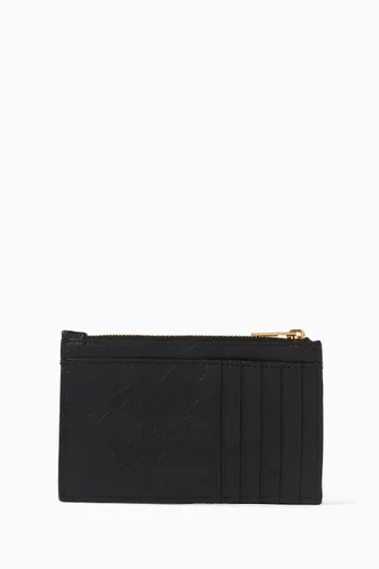 Crush Long Coin & Card Holder in Quilted Leather