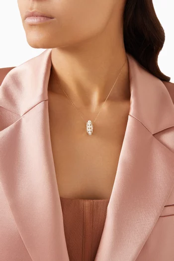 Celeste Diamond & Pearl Necklace in 18kt Gold