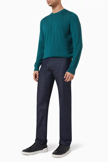 Crewneck Sweater in Cashseta-knit