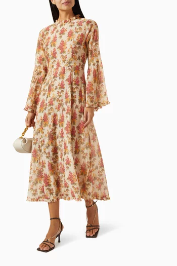 Odelette Maxi Dress in Cotton-silk Blend