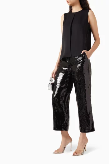 Relaxed-fit Pants in Sequin
