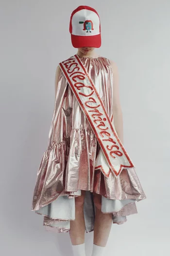 Metallic Dress in Nylon