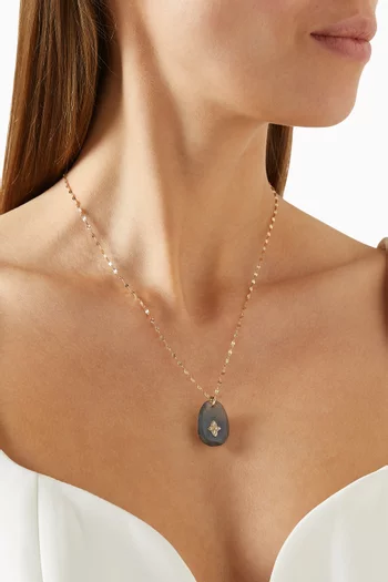 Gaia N1 Diamond & Labradorite Necklace in 14kt Gold