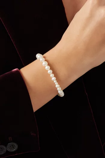 Classic Freshwater Pearl Bracelet in in 18kt Gold-plated Sterling Silver