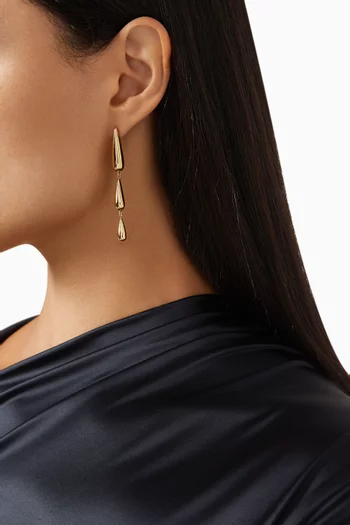 Oculus Drop Earrings in 18kt Yellow Gold plating