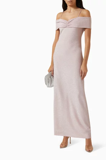 Off-the-shoulders Maxi Dress in Lurex-jersey