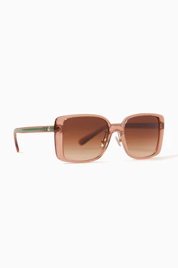 Logo Rectangular Sunglasses in Nylon