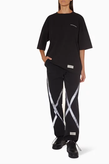 Wide Reflective Strips Pants in Re-Shell100©