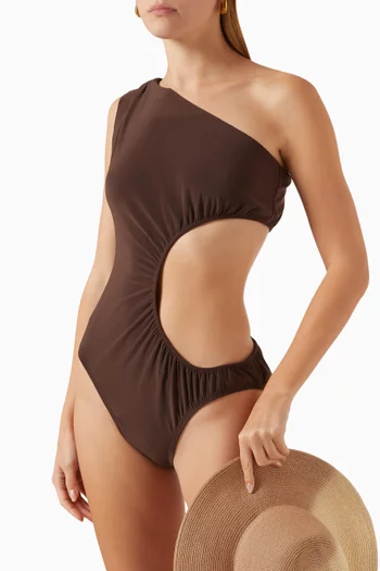 One-shoulder Sunburst Mio One-piece Swimsuit