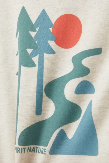Graphic Print T-Shirt in Cotton