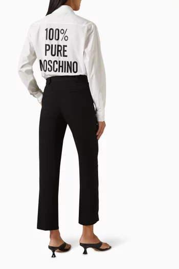 100% Pure Moschino Logo Shirt in Cotton