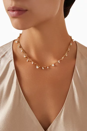 Tangerine Pearl Choker Necklace