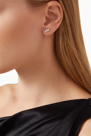 Diamond Single Stud Earring in 18kt White Gold