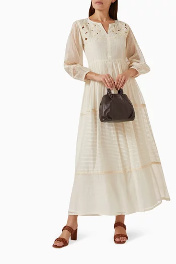 Pisa Tiered Maxi Dress in Cotton-silk