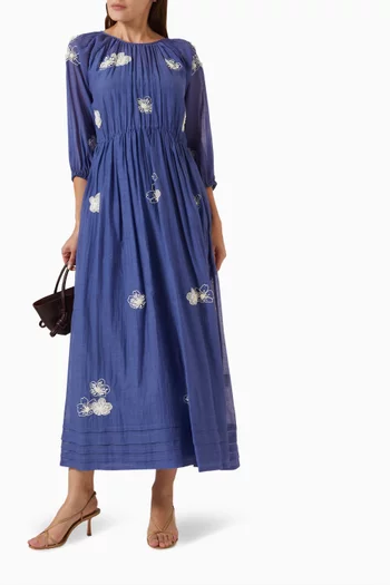 Senorita23 Floral Maxi Dress in Cotton-silk