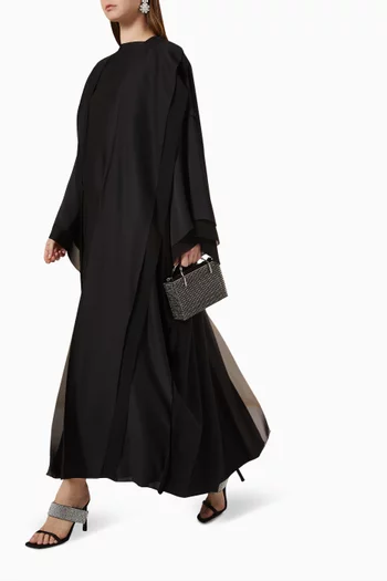 3-piece Layered Abaya Set in Silk