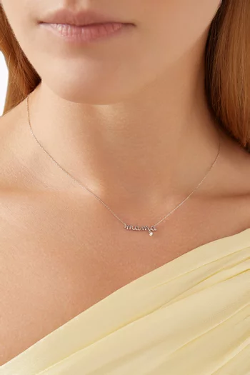 Venus Mama Diamond Necklace in 18kt White Gold