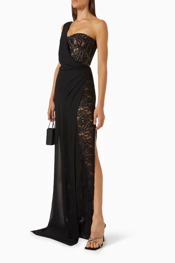 Sophia One-shoulder Gown in Lace