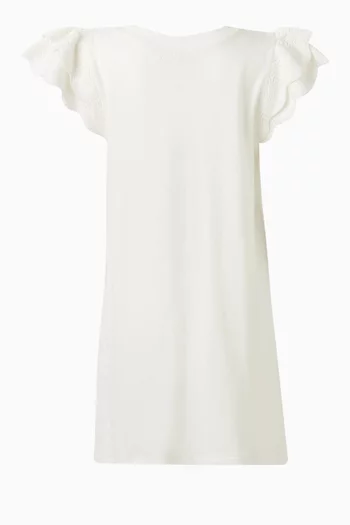 August Frill Sleeve T-shirt Dress in Jersey