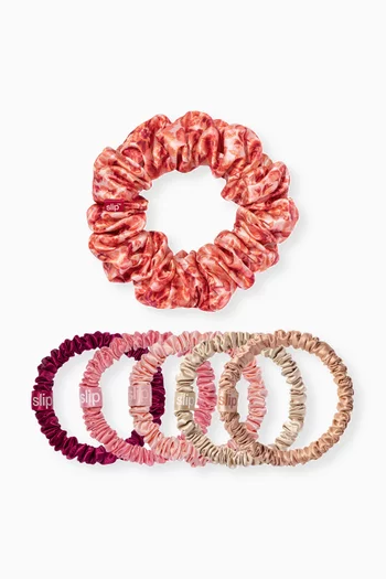 Pure Silk Flora Scrunchies Set