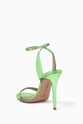 Ankle-strap 105 Sandals in Metallic Leather