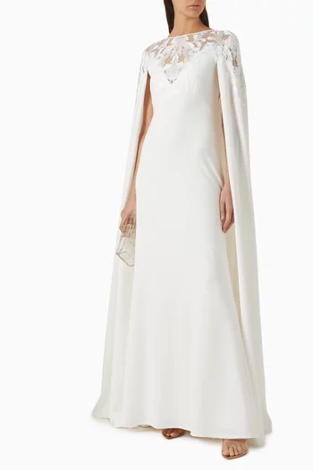 Bales Cape Gown in Crepe
