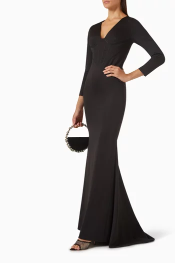 V-neck Corset Gown