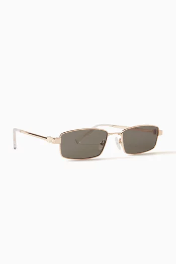Bizzaro Rectangular Sunglasses in Metal
